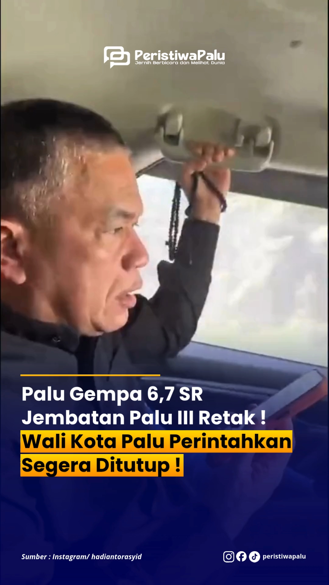 Palu Gempa 6,7 SR Jembatan Palu III Retak! Wali Kota Palu Perintahkan Segera Ditutup!